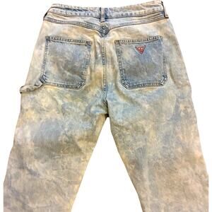VTG 80s Guess carpenter jeans Barrel Baggy Acid Wash High Waist Ankle Women 29